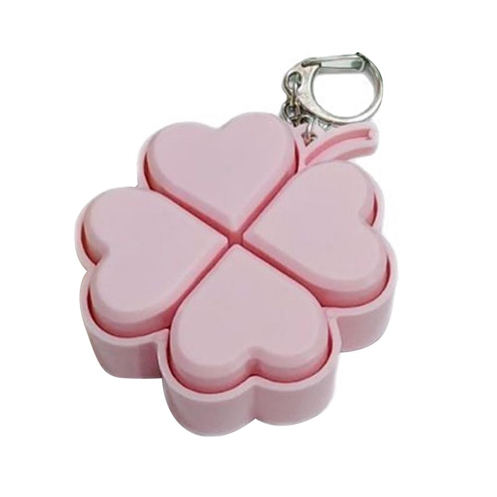 Lucky Four Leaf Clover Keyboard Keychain Flashing Light Mechanical Button Stress Relief Pendant Anxiety Relief Bag Charm Gifts