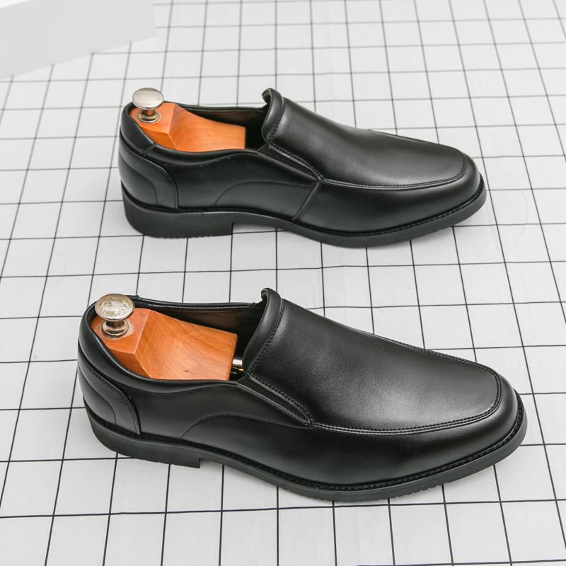 

Модные мужские лоферы в стиле ретро для бизнеса, темно-коричневые, удобные, дышащие и модные кожаные туфли, размер 38-46 38 чёрный