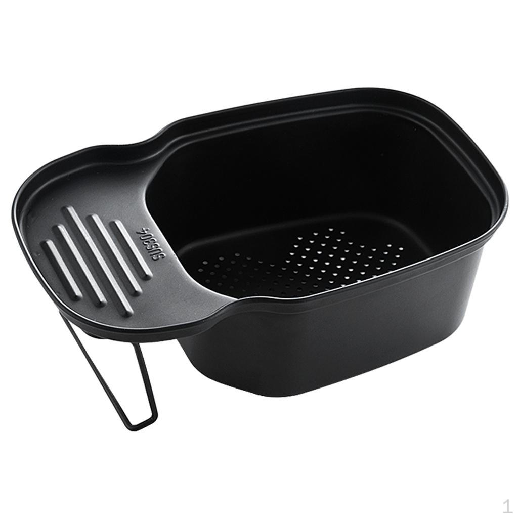 Над раковиной сито дуршлаг таз многофункциональный чёрный