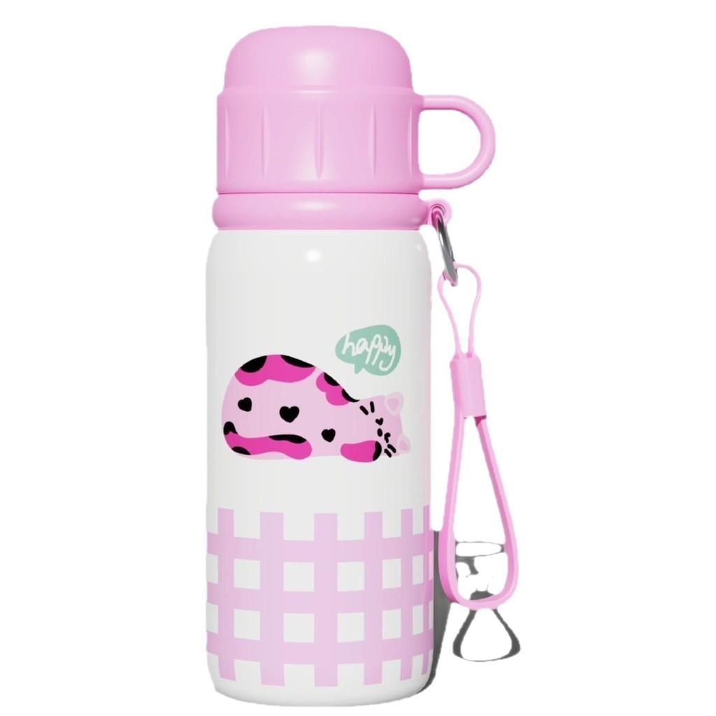 Portable Girls Insulated Cup With Straw And Handle For School And Outdoor Use