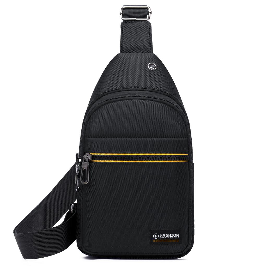 Men's Breast Bag, New Messenger Bag, Casual Men's Bag, Sports Backpack, Trendy Shoulder Bag, Oxford Cloth, Thickened and Wear-resistant.