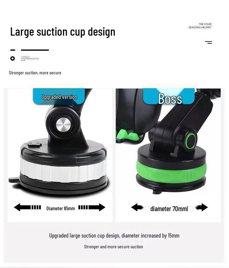 Universal Car & Truck Phone Holder with Rotating Suction Cup for Dashboard & Windshield; Shockproof Design.
