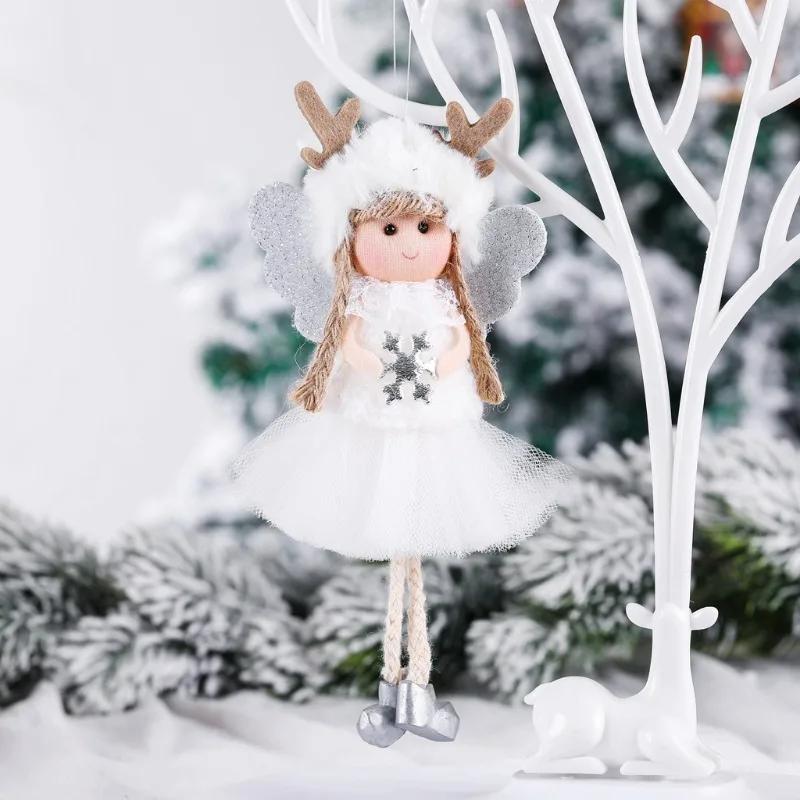 Christmas Tree Plush Ornaments Hanging Angel Christmas Tree Door Wall Hanging Decoration House Ornaments Angel Doll Toy