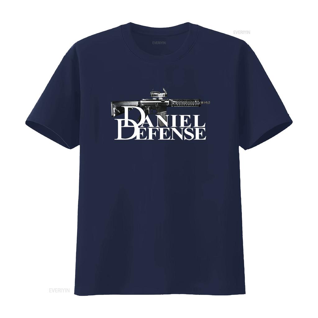 Daniel Defense Firearms Sports Logo T Shirt Heavy Cotton Size 4XL Vintage Washed Designer Clothes Unisex Top For Everyday Wear