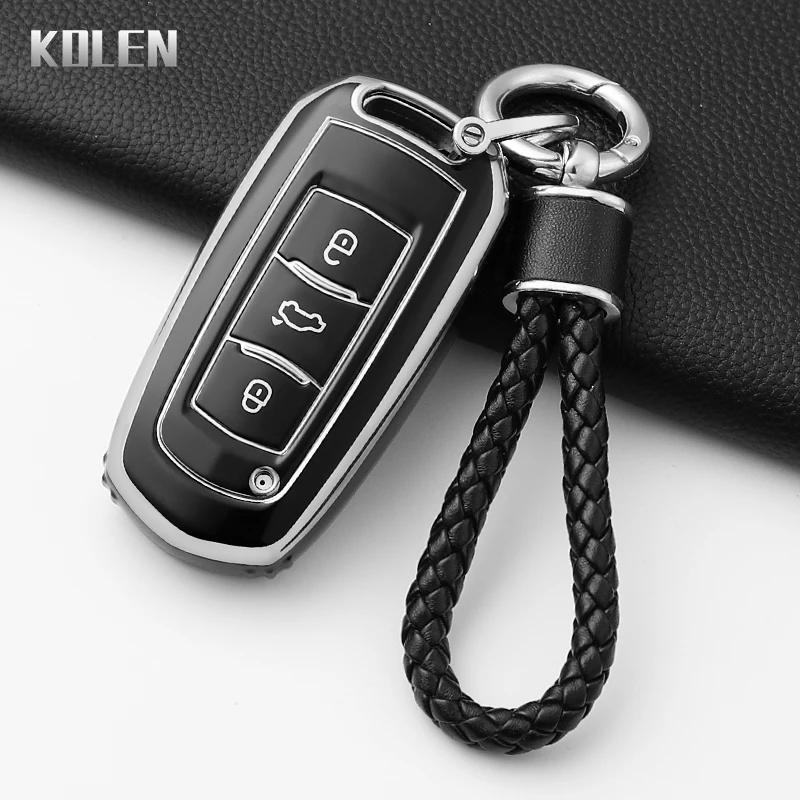 Fashion Tpu Car Key Case Cover For Geely Emgrand 7 Gx3 Atlas Gs Nl3 Gili Emgrand 7 Ex7 Gt Gc9 Protected Shell Fob Accessories