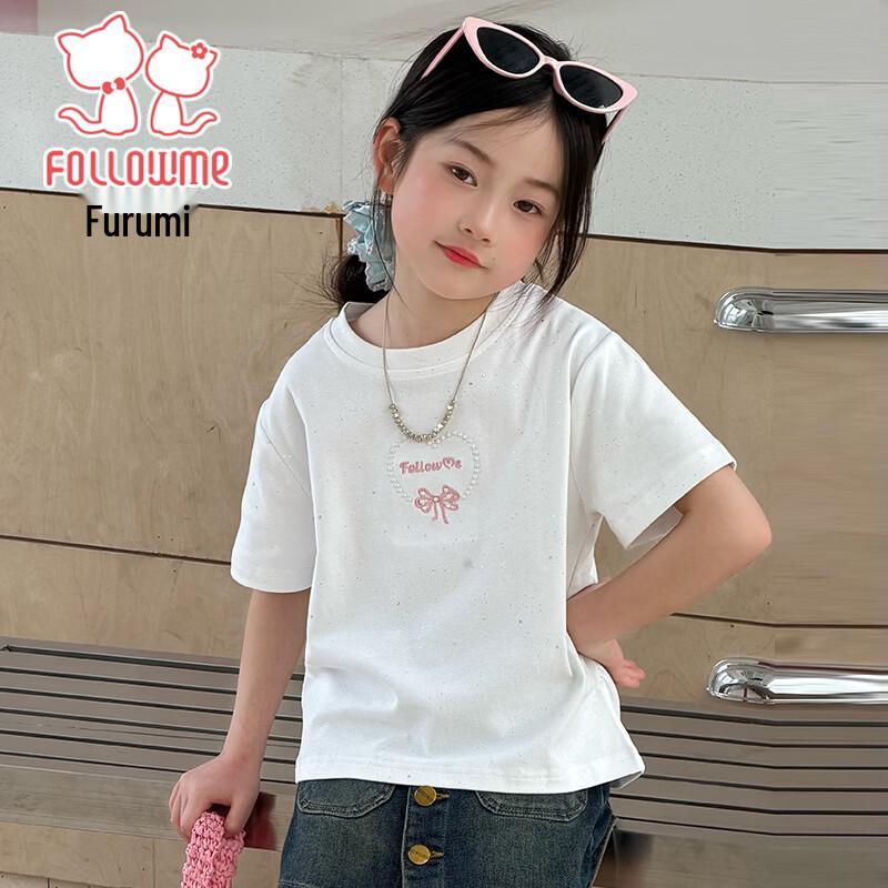 

Fuluomi Girls Summer Round Neck Short Sleeve T-shirt 140