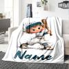 Custom Name Baseball Theme Printed Blanket - Perfect for Couch, Bed, Travel & Outdoor Use | Machine Washable, Cozy & Durable.
