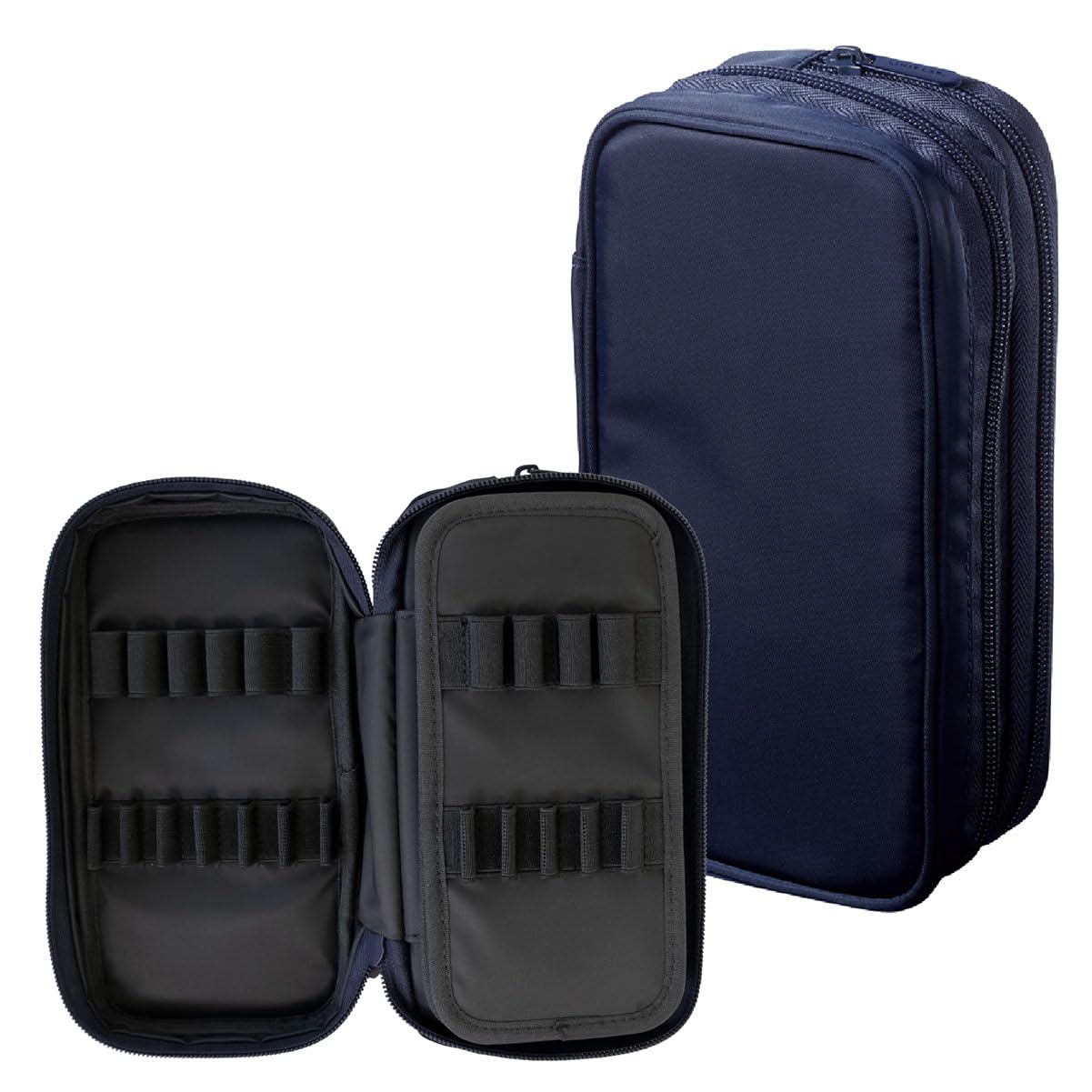 LIHIT LAB XCOA Spread Double Pen Case Midnight Navy A3801-11