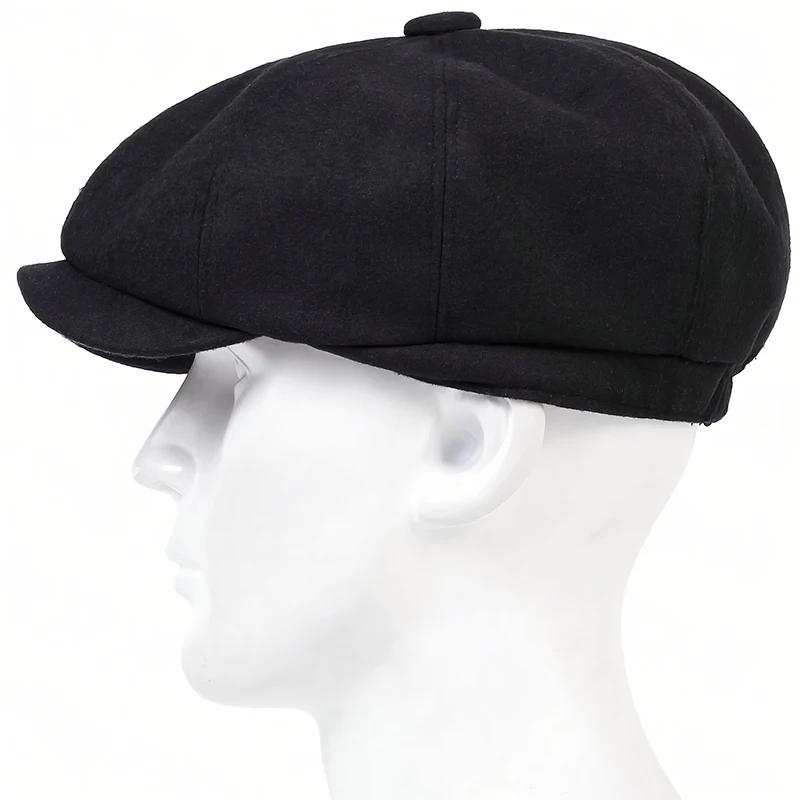 Newsboy Brand Latest Fresh Wool Color Plain Solid School Old Vintage Caps Men British Painters Hats Spring Autumn Berets Flat Cap Hip Hop Urban