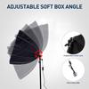 2 Sets Photography Lights Kit with 85W Energy Saving Bulb and Remote Control for Live Streaming Portrait US Plug