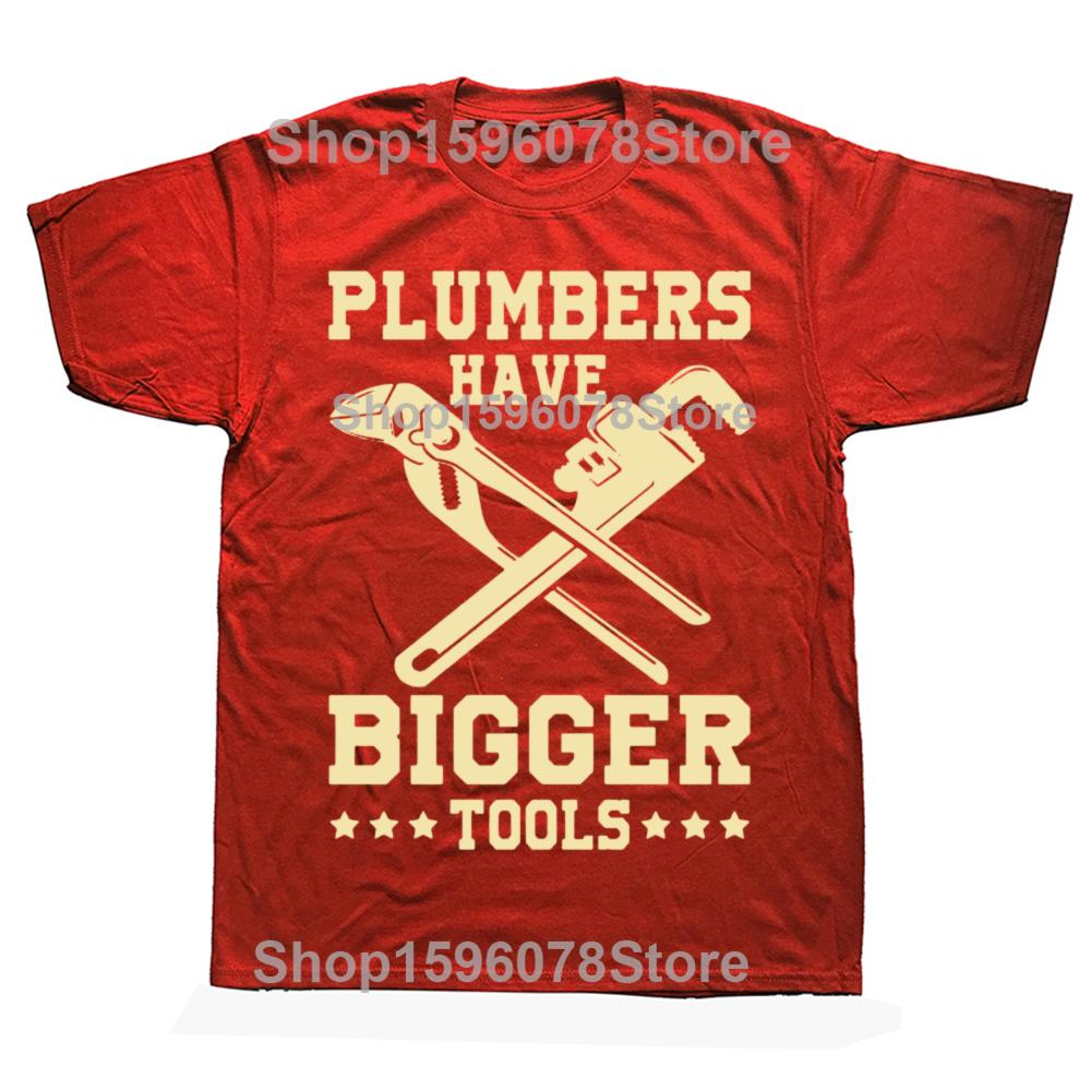 

Funny Plumber Job Graphic Tshirts Men Womens Fashion Casual Tshirt 100 Cotton Loose Oversized T Shirt S
