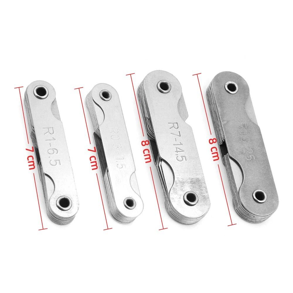 Portable Stainless Steel Radius Gauge External Internal Concave Convex Fillet Gauge Metric Two Types Gauge Set For Tool Makers
