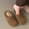 Fashion Fur Women Cotton Slipprs Flats Fashion Slingback Mules Shoes Warm Winter Woman Boots 2025 New Cozy Casual Zapatos De Mujer Botas