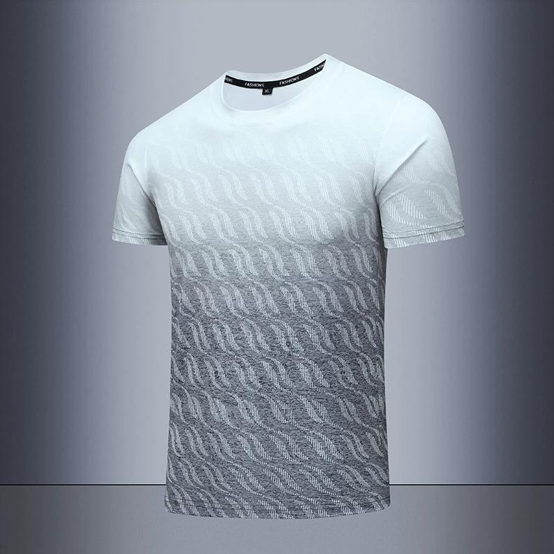 

Футболка 8XL Large Ice Silk с градиентным цветом, эластичная, повседневная, дышащая, универсальная, с принтом, с круглым вырезом L белый