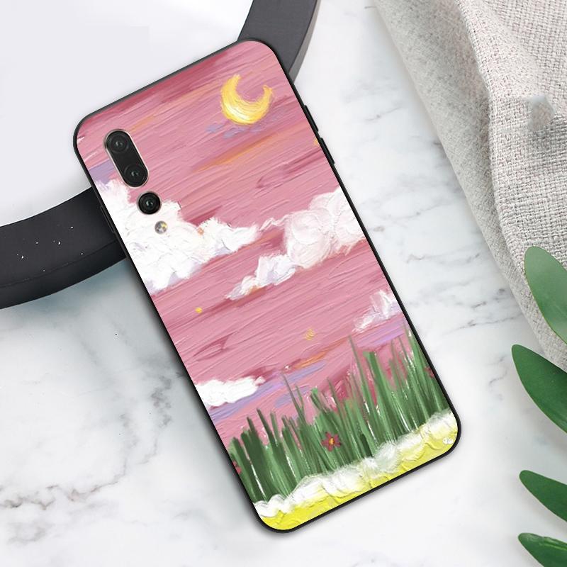 Coque Paysage Coucher de Soleil Coréen Pour Huawei Nova 10 9 SE 8i 11i 12i 12s Y60 Y61 Y70 Y90 Y72 Y73 Y91 P60 Pro P40 P30 Lite