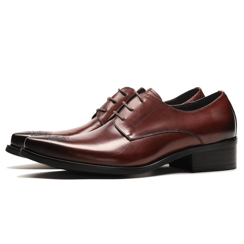 Men's Shoes Spring and Summer Men's Casual Single Shoes Pointed Business Dress Leather Shoes Men's Trend Shoes