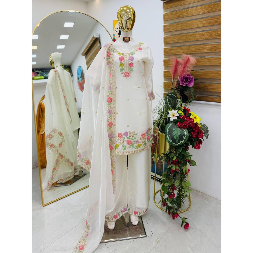 Beautiful Pakisatni Indian Palazzo Suit Bollywood Wedding Wear Salwar Kameez