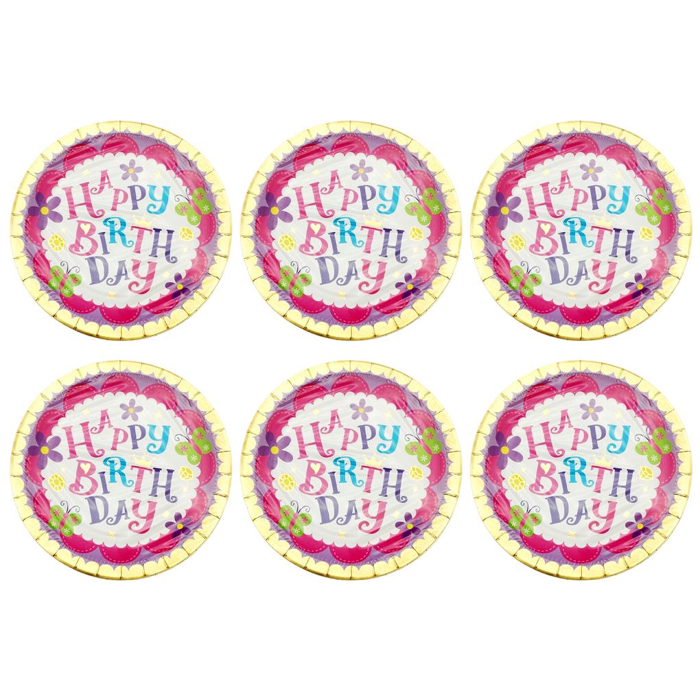 6Pcs Disposable Cakes Paper Tray Round Cake Boards Dessert Plates Cardboard Circle Bases for Birthday Day