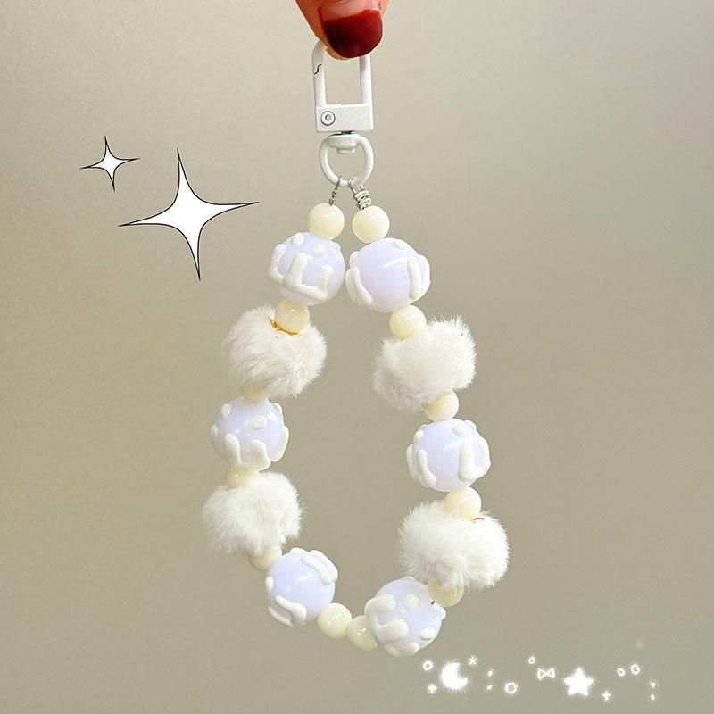 New Beaded Mobile Phone Chain, Hand-painted Mobile Phone Pendant, Bag, Keychain and Pendant Acrylic