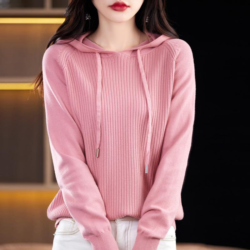 Women's Fashion Casual Solid Color Print Autumn Winter Long Sleeve Sweaters