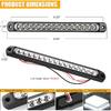 PSEQT 10" 15 LED Trailer Identification Light Led Running Reverse Backup Tail Light Bar Strip White Truck Rear Side Marker Lights Waterproof