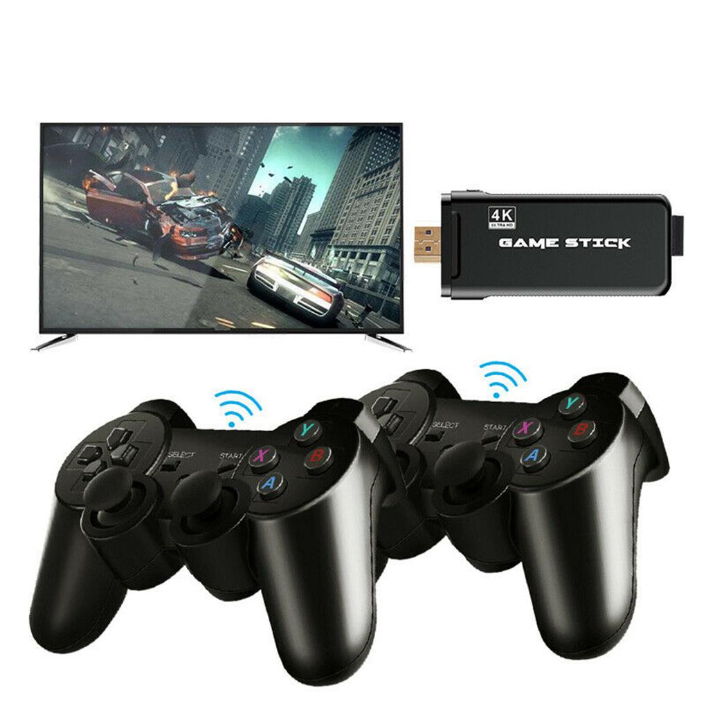 64G 10000 Games Portable 4K TV Video Game Console With 2\.4G Wireless Controller Support CPS PS1 Retro Game Console