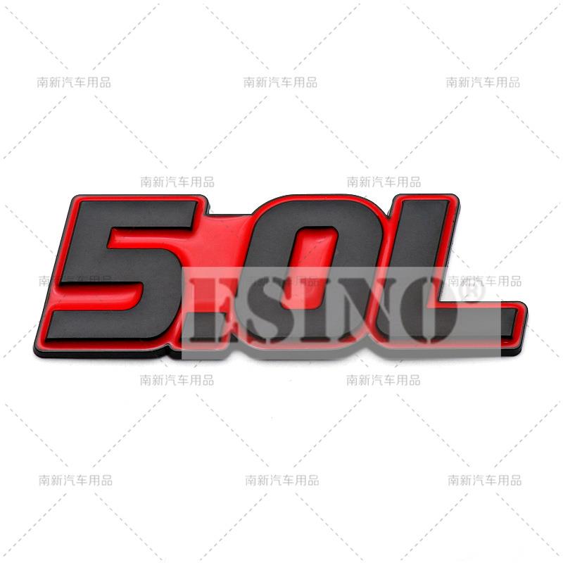 Car Styling DFETRY 3D Metal Chrome Zinc Alloy Adhensive Emblem 5.0L 5.7L 6.0L 6.2L 6.4L 7.0L Body Trunk Fender Badge Accessory