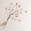 7-Head Artificial Persimmon Branch: Ruyi Flower Arrangement for Living Room Decoration