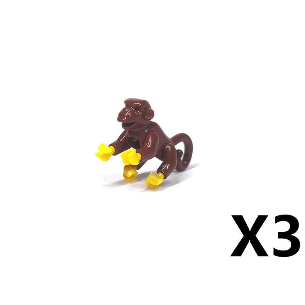 MOC ZOO Farma Zvířat Stavební Kostky Sova Ještěrka Chobotnice Veverka Prase Pes Kuře Kočka Holub Myš Vlk Králík Mini DIY Kostka K060