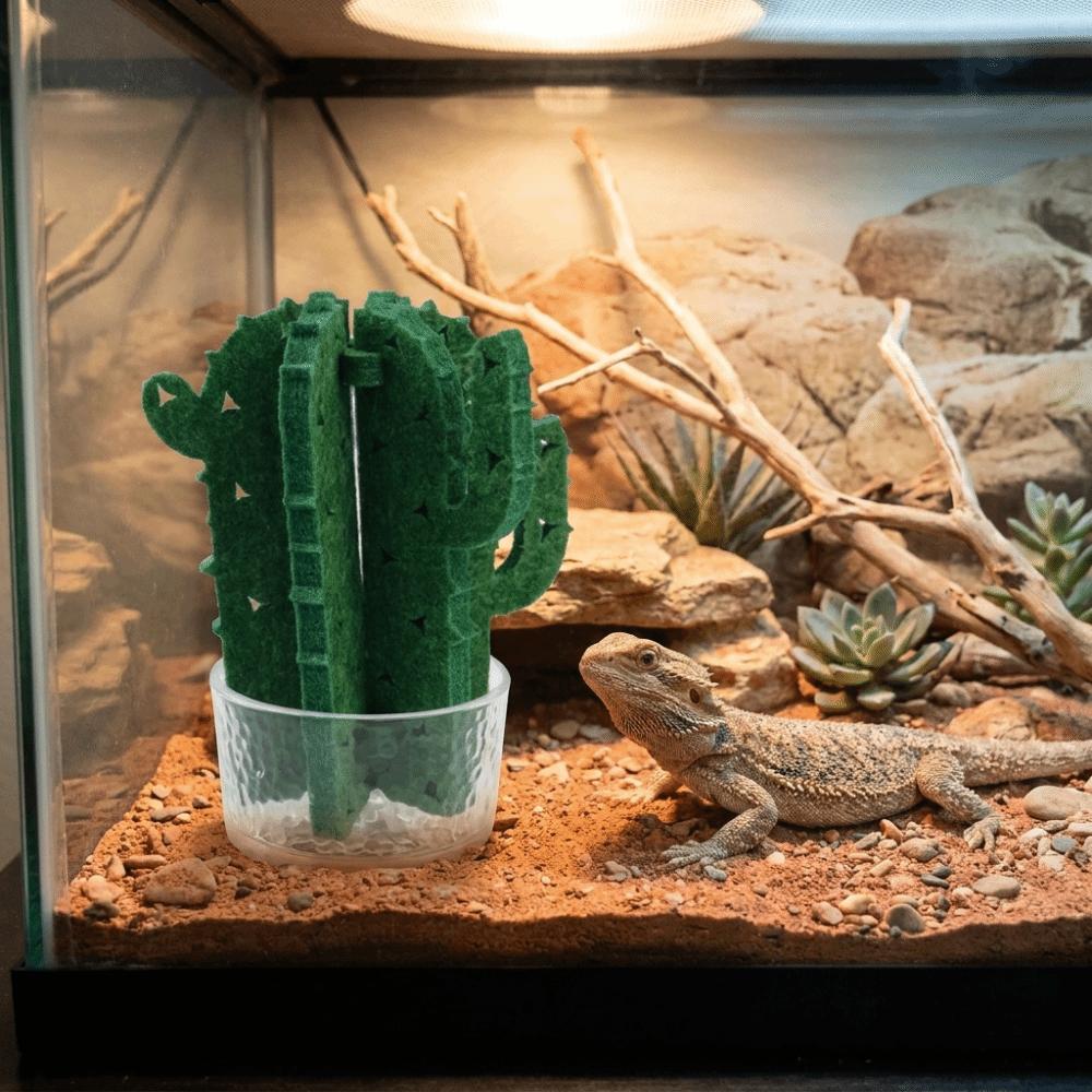 Cactus Shaped Reptile Humidifier Physical Humidification Moisturizing Simulation Plant Humidifier Decorative