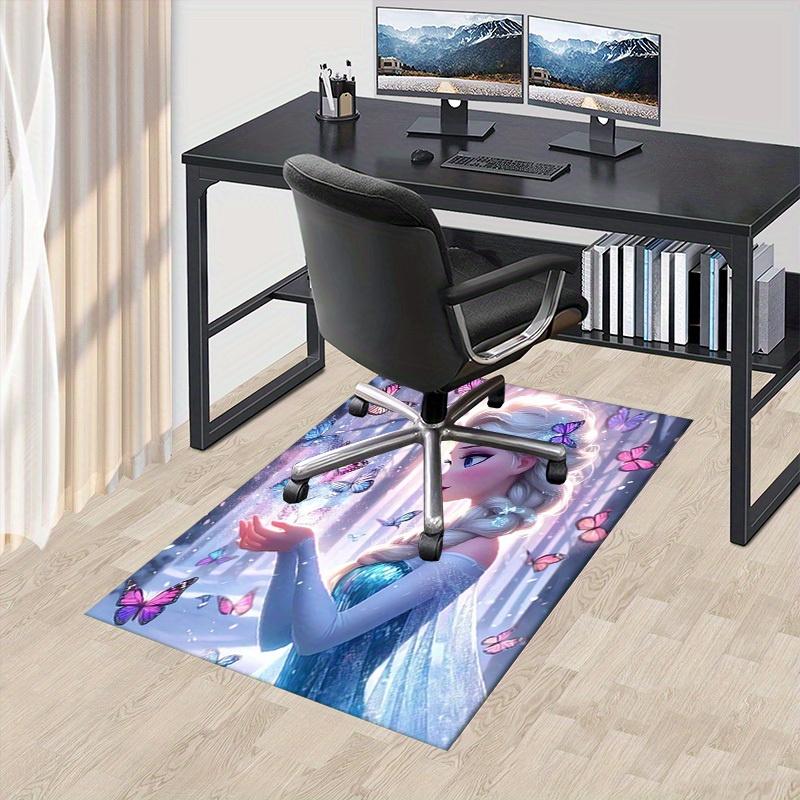 

1pcOffice Carpet, Desk Mat, Gift for Home Decor, Elsa Inspired Butterfly Design, Soft and Comfortable Rug for Under Chairs 60cm by 90cm