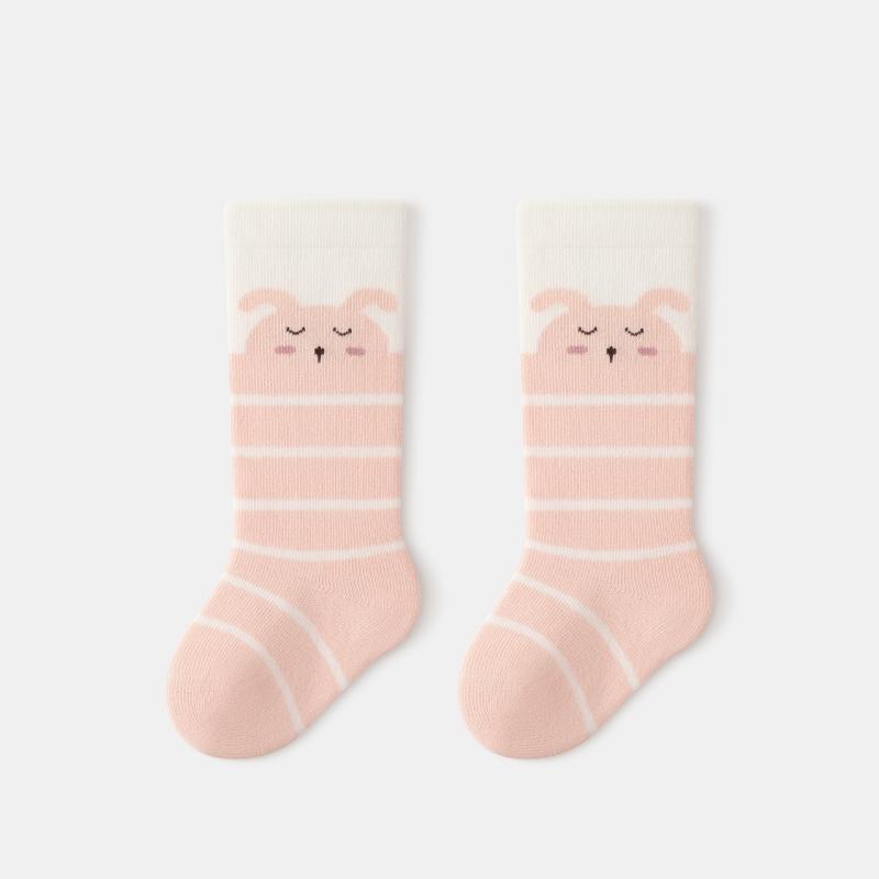 Cute Stripe Socks For Kids Long Tube Socks 0-5Year Boys Girls Baby Cotton Sock Autumn Winter Warm Stockings Children Footwear