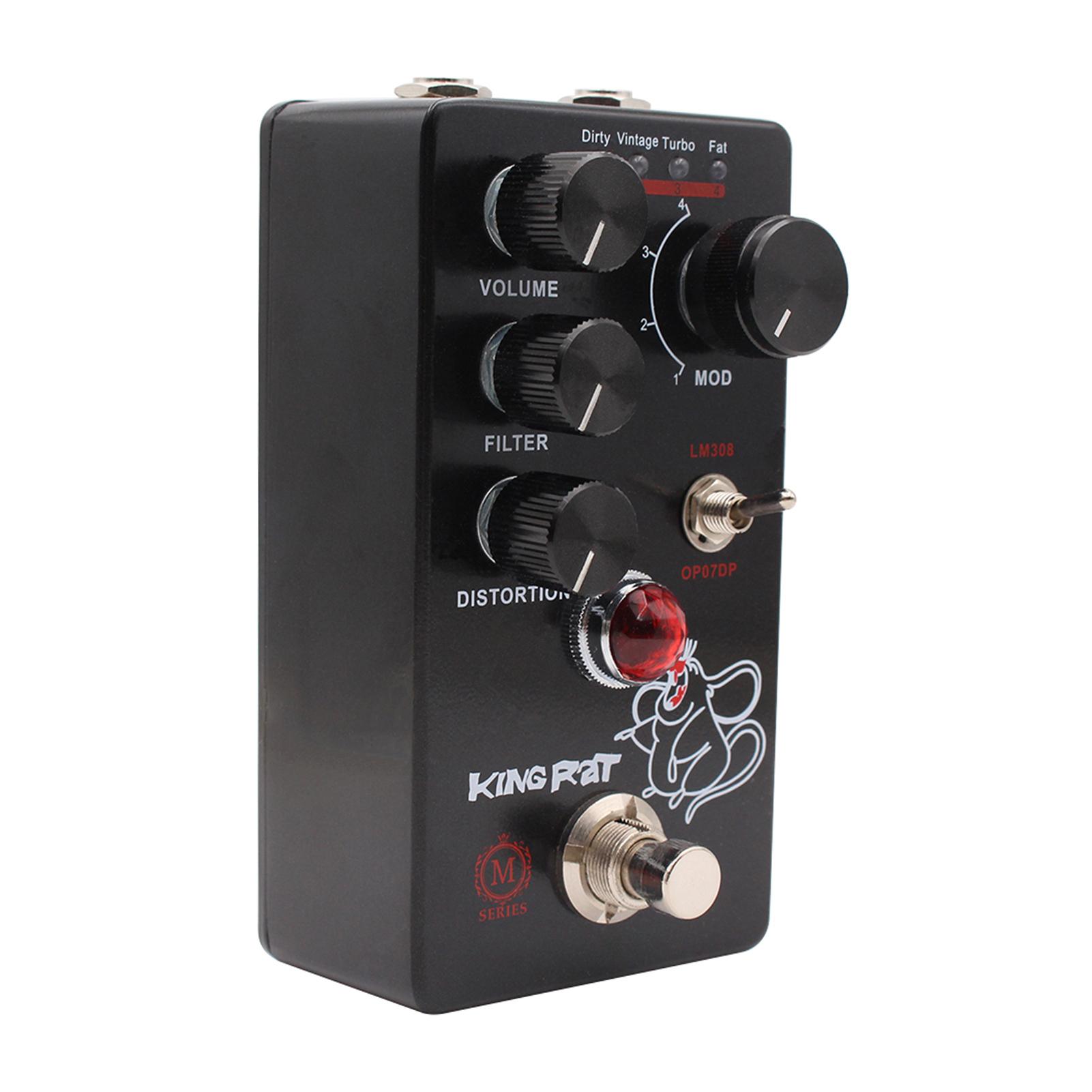 

MOSKYAudio Fuzz Distortion Guitar Effect Pedal 4 Mode Switch & Volume Filter Distortion Controls Compact Portable чёрный