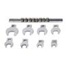 3/8” Drive Crowfoot Wrench Set 8 Pcs Carbon Steel Metric Repair Tool 10-22mm