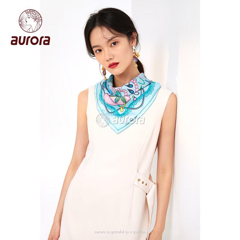 Aurora Dance Floral Mulberry Silk Scarf