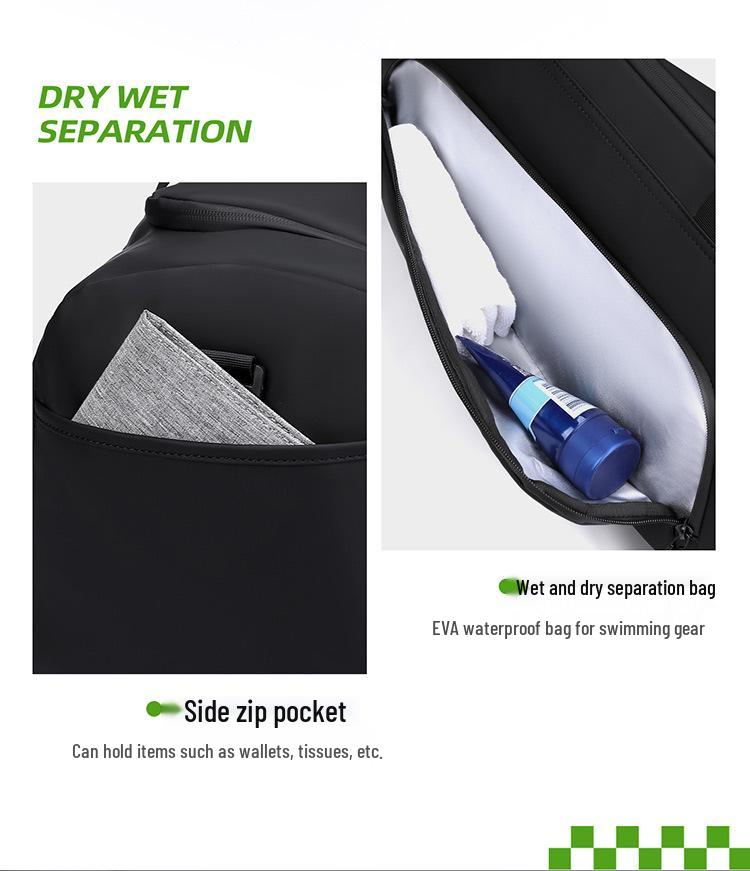 Unisex Rese- & Sportväska, Stor Kapacitet med Torr-Våt Separation, High-End Handbagage för Kortdistans.