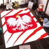 Polish White Eagle On Red Shield Non-slip Rug Suitable for Living Room and Bedroom Sofas