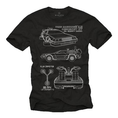 Back To Geek Film T-Shirt Mit Zukunft - Herren Sommer Baumwolle Grafik T-Shirt