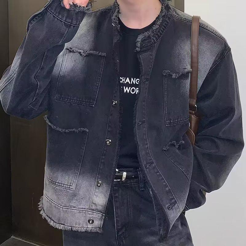 Herren-Jeansjacke im koreanischen Stil für Frühling und Herbst – trendige, lässige All-Match-Kleidung für Teenager und Studenten
