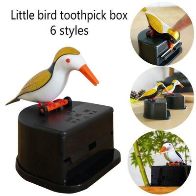 Kitchen Accessories Automatic Plastic Toothpick Dispenser Bird Toothpicks Container Toothpick Holder Box
