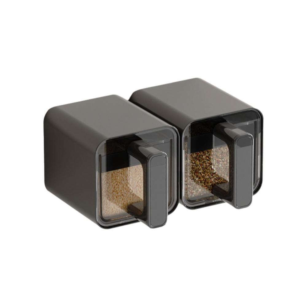 No Punch Spice Storage Rack Wall-Mounted Kitchen Seasoning Jar Easy Installation Salt Jars  Cooking