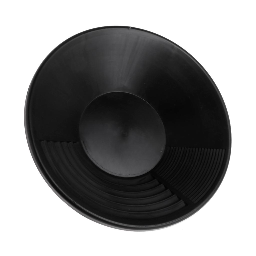 Black Plastic Gold Pan Mining Nugget Prospecting Dredging River Panning 15-inch