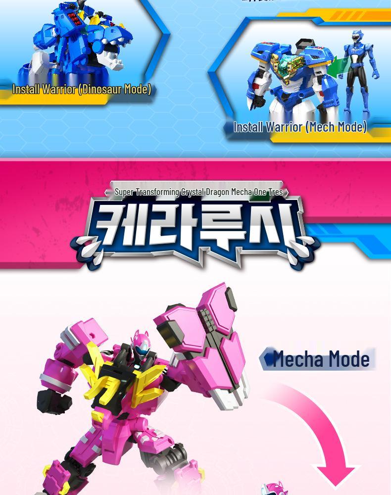 Zhan Gao Mini Force Super Dinosaur Power Series 2 Transforming Mecha Robot Toy