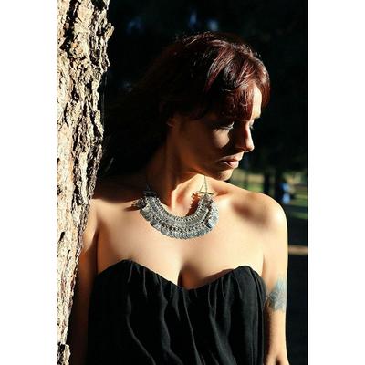Gioielli alla Moda Shining Diva Boemia Zingaro Tibetano Vintage Collana con Moneta per Ragazze e Donne(Argento)