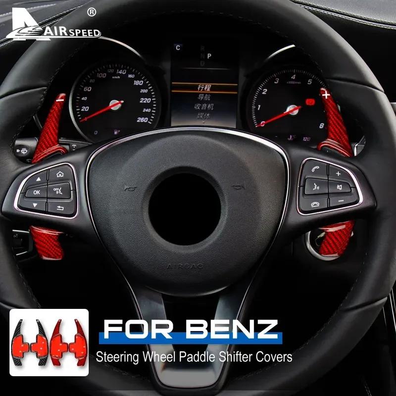Steering Wheel Paddle Shifter Accessories Hard Dry Carbon Fiber For Mercedes Benz A B C E Class W205 W213 CLA GLA GLC