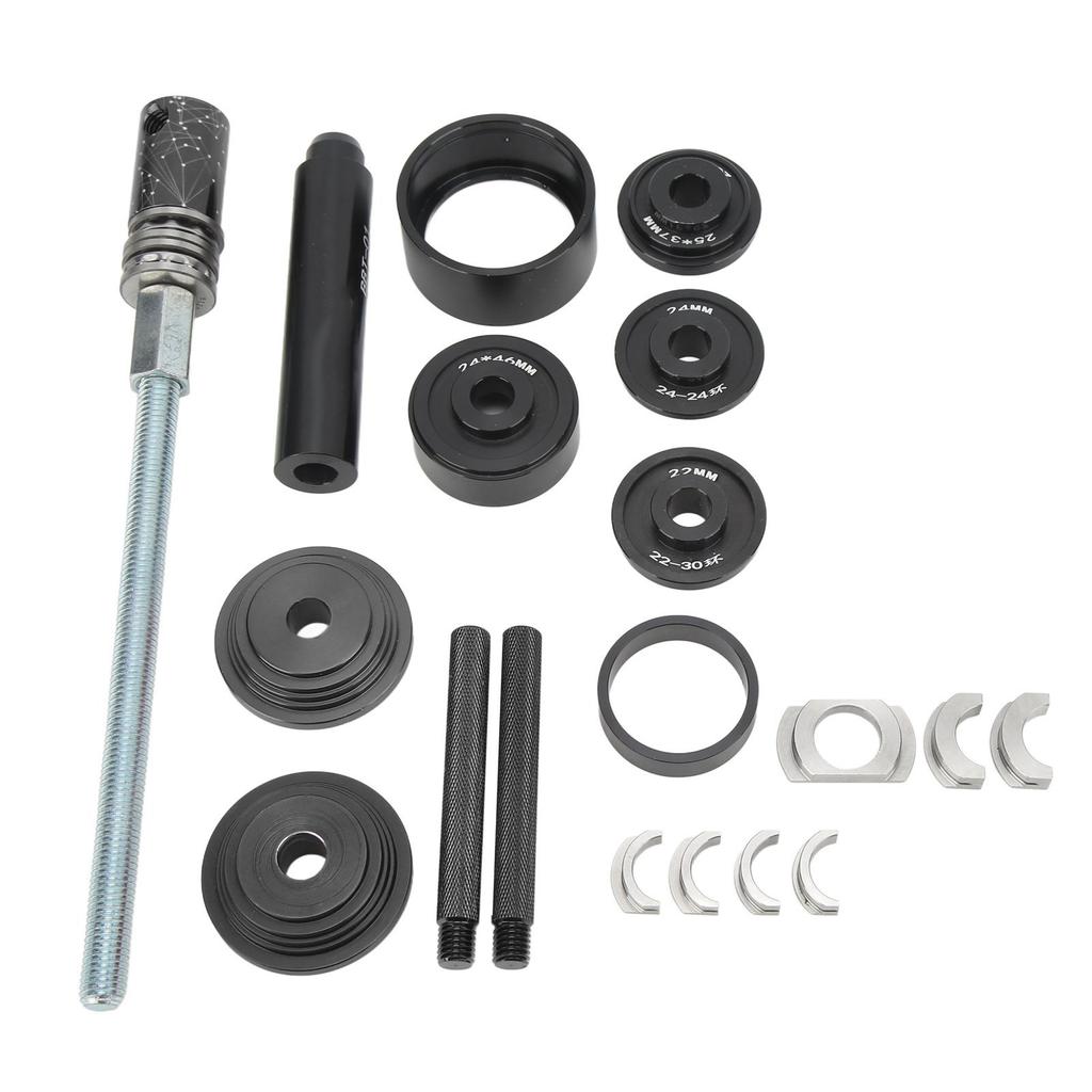 LeBycle Bike Bottom Bracket Install and Removal Tool Kit Aluminum Alloy Press In Center Shaft Bearing Tool Stay Bar Nut