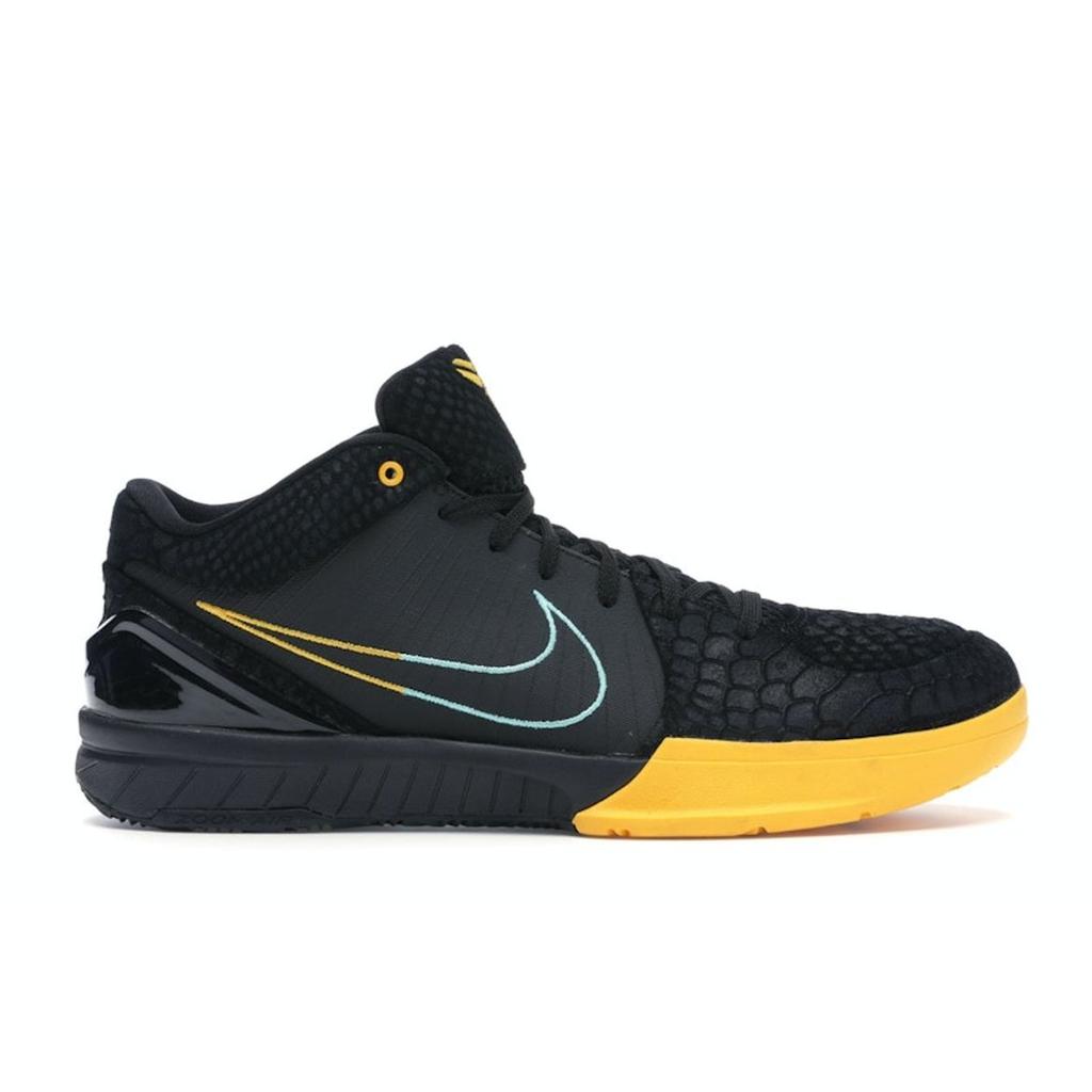 Nike Zoom Kobe 4 Protro Snakeskin Men Sneakers Black Aurora-Green-University-Gold AV6339-002