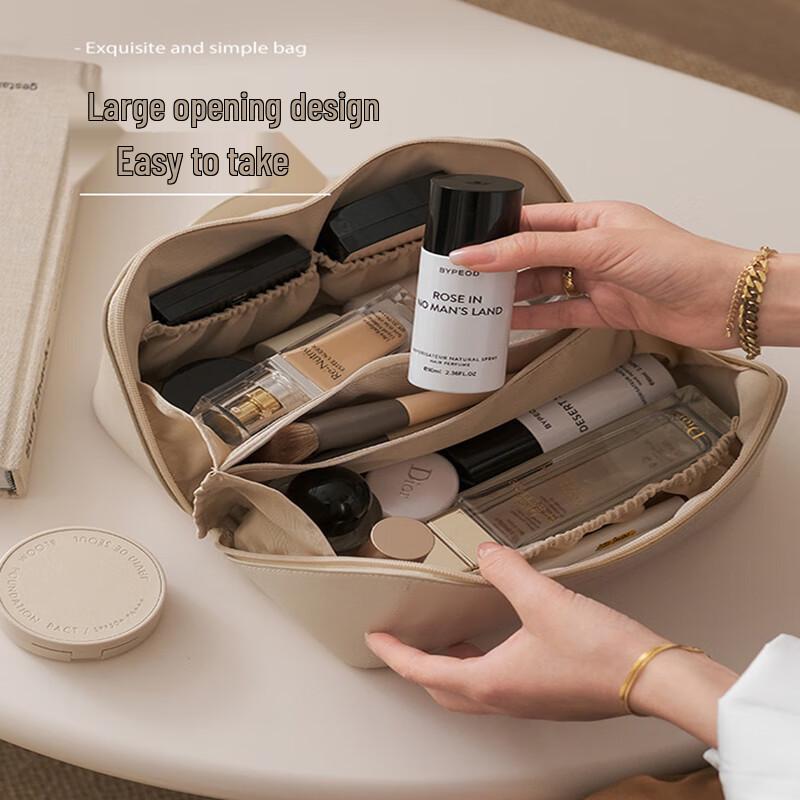 Women's Portable PU Leather Cosmetic Travel Bag