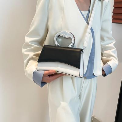 New Handbag Fashionable Contrasting Color Beautiful Shoulder Bag Messenger Bag High-end Temperament Handbag Woman