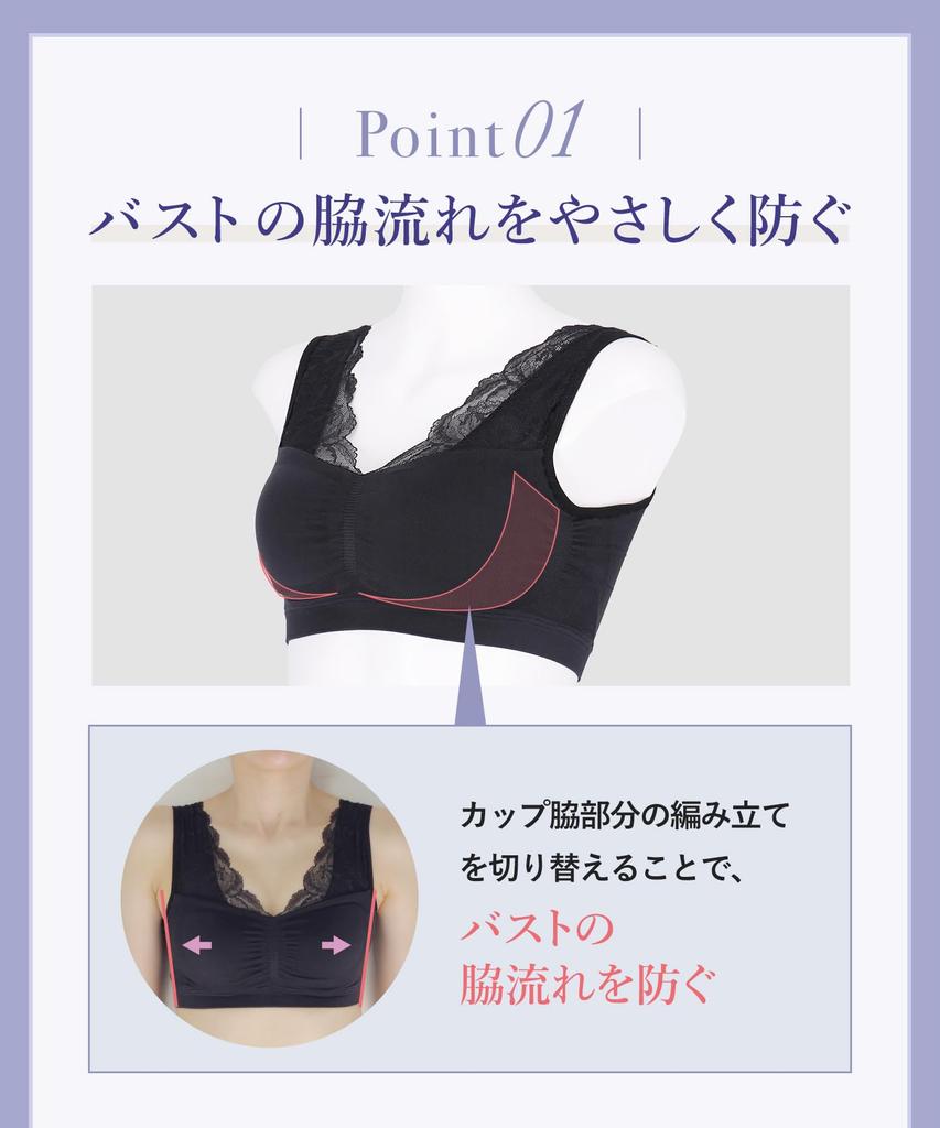 Night Up Bra Room a wireless bra designed to prevent sideways movement and keep your bust securely in place while you sleep or relax during the